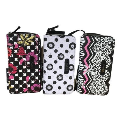 Immagine di Pash Bag PORTAFOGLI DONNA A 2 SOFFIETTI CHIUSO DA ZIP 8 card stampe BRIGITTE