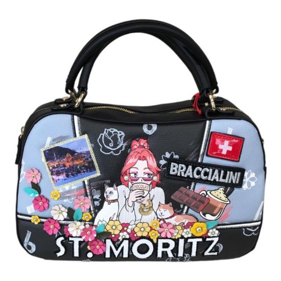 Immagine di BRACCIALINI CARTOLINE Borsa Bauletto da braccio con tracolla ST. MORITZ B16802