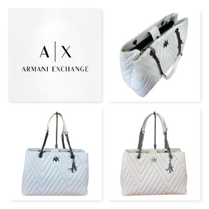 Immagine di ARMANI EXCHANGE AX borsa donna shopper con 3 divisori matelassè estate 942863