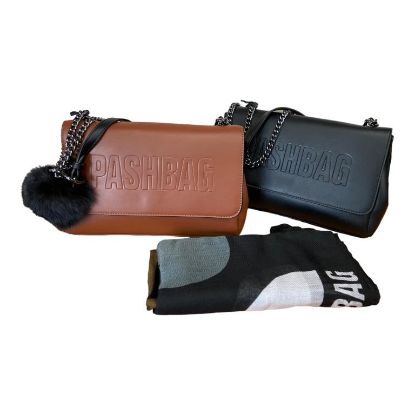 Immagine di PASH BAG Borsa donna sacca da spalla chiusa da pattina tracolla regolabile LAYLA