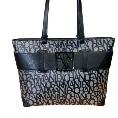 Immagine di ARMANI AX borsa donna shopper GRANDE da spalla con tema siglato  949127