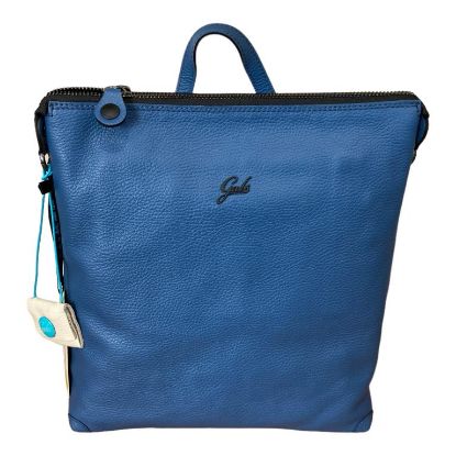 Immagine di GABS BORSA DONNA ZAINO DA SPALLA IN PELLE CHIUSO con cerniera BLU LAGUNA LOLITA