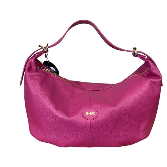 Immagine di M*BRC borsa donna sacca grande in pelle di vitello Fuxia L185