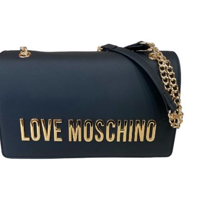 Immagine di LOVE MOSCHINO BORSA DA SPALLA 3 DIVISORI interni PATTINA tracolla scorrev JC4192