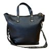 Immagine di MBRC borsa donna shopper Grande da braccio con tracolla / Made Italy NERO T194