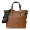 Immagine di MBRC borsa donna shopper Media da braccio con tracolla / Made Italy CUOIO T195