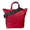 Immagine di MBRC borsa donna shopper Grande da braccio con tracolla / Made Italy ROSSO T194