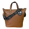 Immagine di MBRC borsa donna shopper Grande da braccio con tracolla / Made Italy CUOIO T194