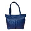 Immagine di MBRC Shopper da spalla in pelle di vitello / tasche esterne / Made in Italy T251