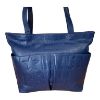 Immagine di MBRC Shopper da spalla in pelle di vitello / tasche esterne / Made in Italy T251