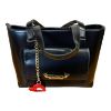 Immagine di LOVE MOSCHINO BORSA DONNA SHOPPER da spalla SPAZZOLATO NERO LUCIDO JC4141