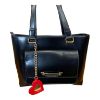 Immagine di LOVE MOSCHINO BORSA DONNA SHOPPER da spalla SPAZZOLATO NERO LUCIDO JC4141