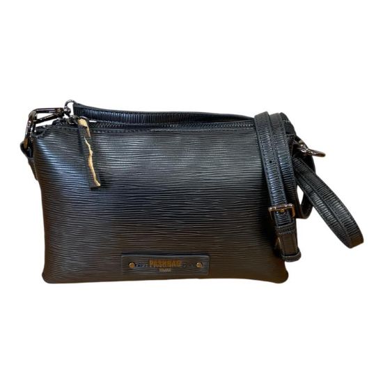 Immagine di PASH BAG BORSA DONNA POCHETTE Tracollina con 2 divisori interni Nero ALEXIA