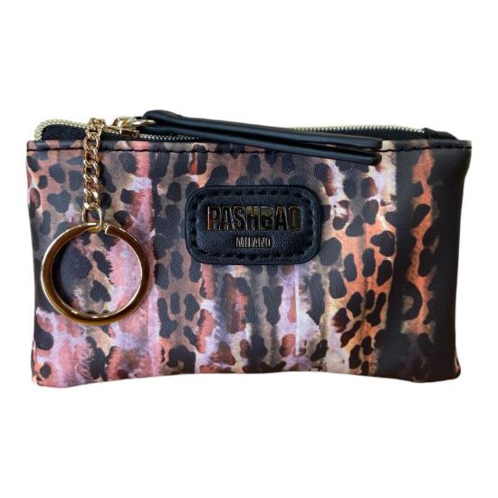 Immagine di PASH BAG PORTACHIAVI PORTA SPICCI A BUSTINA CHIUSO DA ZIP Leopard MARGOT