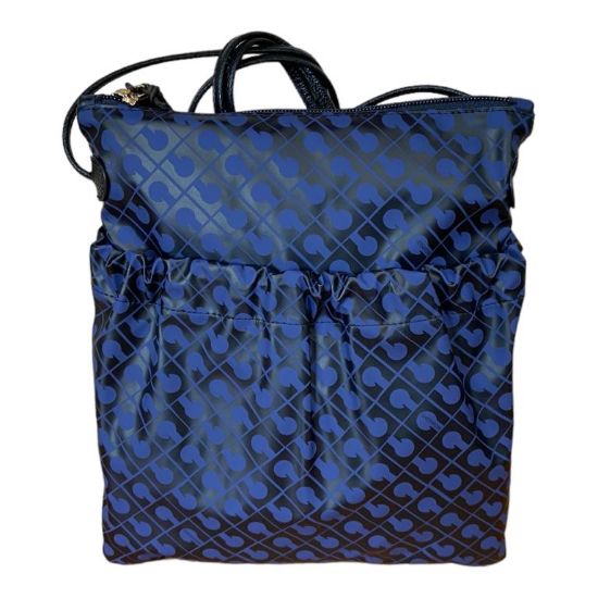 Immagine di GHERARDINI BORSA DONNA TRACOLLINA PIATTA CON TRACOLLA REGOLABILE creta/blu 0231