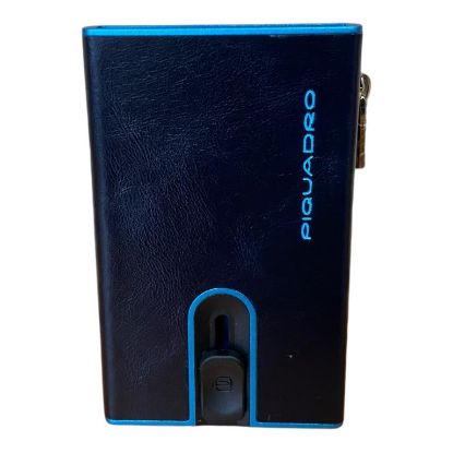 Immagine di PIQUADRO Mini credit card 5 carte sliding system RFID e port monete BLU PP5585B2