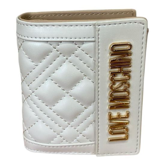 Immagine di LOVE MOSCHINO PORTAFOGLI DONNA Molto piccolo 3 Credit CARD e Monete Avori JC5601