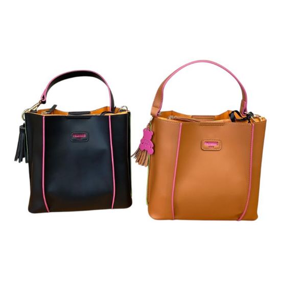 Immagine di Pash Bag Borsa Donna Sacca Secchiello da spalla con tracolla e divisori STAN