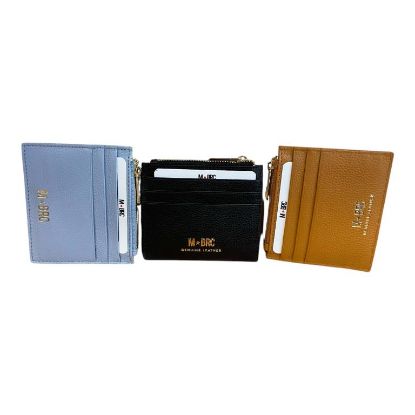 Immagine di MBRC PORTAFOGLI DONNA credit card piatto In pelle 6 FESSURE e zip C629