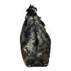 Immagine di M BRC borsa sacca Grande da spalla in tessuto canvas / rafia e pelle nero C513