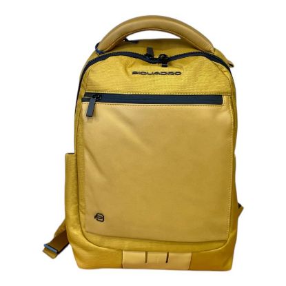 Immagine di PIQUADRO ZAINO Medio Piccolo TESSUTO E PELLE tasca pc 13,3" + ipad Giallo CA6219S136