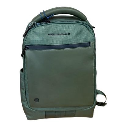Immagine di PIQUADRO ZAINO Medio Piccolo TESSUTO E PELLE tasca pc 13,3" + ipad Verde CA6219S136