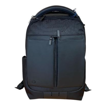 Immagine di PIQUADRO ZAINO Medio TESSUTO E PELLE tasca pc 14" + ipad Nero CA6220S136
