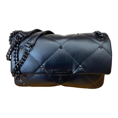 Immagine di L'Atelier du Sac BORSA PICCOLA DA SPALLA applicaz borchie e stelle Black REBECCA