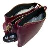 Immagine di MBRC Borsa donna tracollina IN PELLE / da spalla con 3 divisori interni G161