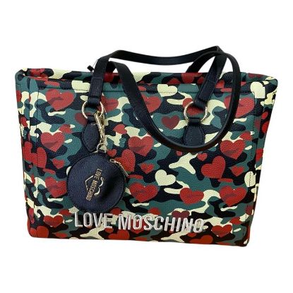 Immagine di LOVE MOSCHINO BORSA DONNA SHOPPER  Grande da spalla CUORI LOVE mimetica JC4105