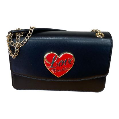 Immagine di LOVE MOSCHINO BORSA DA SPALLA CHIUSA DA PATTA 3 DIVISORI tracolla regolab JC4184