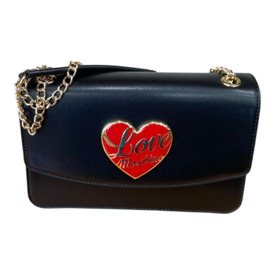 Immagine di LOVE MOSCHINO BORSA DA SPALLA CHIUSA DA PATTA 3 DIVISORI tracolla regolab JC4184