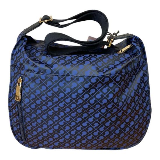 Immagine di GHERARDINI BORSA SACCA MEDIA da spalla TASCHE Esterne TRACOLLA REGOLAB blu 0260