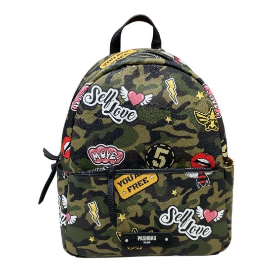 Immagine di PASH BAG Borsa donna ZAINO da spalla CHIUSO con ZIP Multicolore ERIC