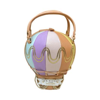 Immagine di BRACCIALINI Borsa a forma di MONGOLFIERA in pelle con tracolla regolab B19042