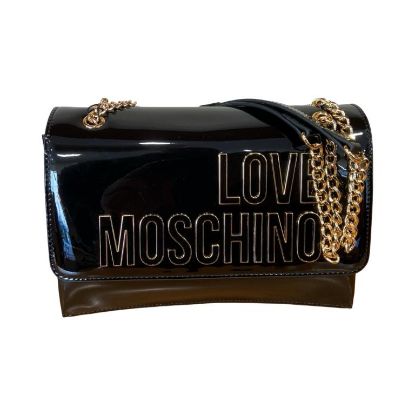 Immagine di LOVE MOSCHINO BORSA DA SPALLA CHIUSA DA PATTA 3 DIVISORI trac reg VERNICE JC4246