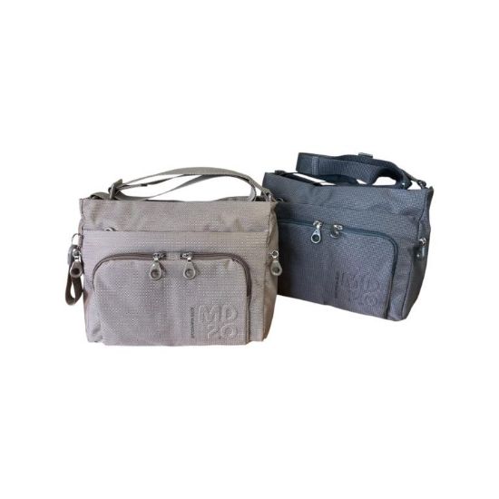 Immagine di MANDARINA DUCK MD20 BORSA DONNA SACCA Media TRACOLLA TASCHE Taupe/Acciaio QMT58