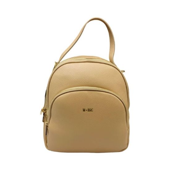 Immagine di M BRC Zaino multifunzione Organizzato da 3 DIVISORI /pelle di vitello Camel 100H