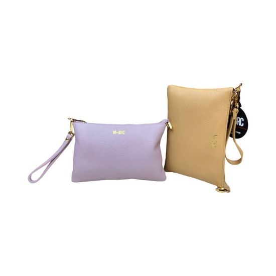 Immagine di MBRC Borsa donna Piccola tracollina piatta con maniglia da polso/Made Italy 602H