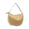 Immagine di MBRC borsa sacca Media PIATTA da spalla in pelle d vitello 2 tracolle CAMEL 186h