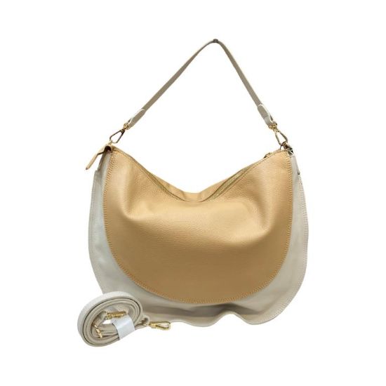 Immagine di MBRC borsa sacca Grande PIATTA da spalla in pelle d vitello 2 tracolle CAM 185h