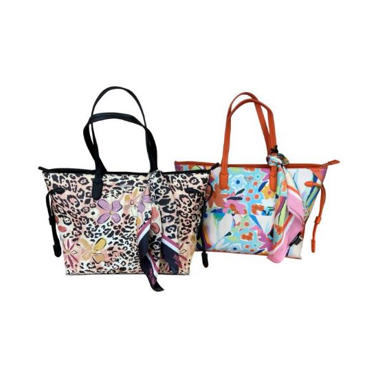 Immagine di PASH BAG Borsa donna shopper Grande da spalla chiusa con zip Stampe MATHILDA