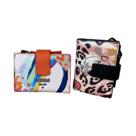 Immagine di Pash Bag PORTAFOGLI DONNA piccolo 5 credit card FOTO e monete Stampe CLIFF