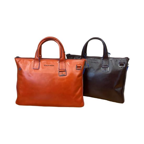 Immagine di PIQUADRO CARTELLA SOTTILE ESPANDIBILE in PELLE 2 MANICI PC 15,6" IPAD Restyling CA4021B2