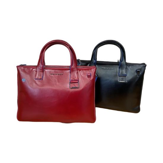 Immagine di PIQUADRO CARTELLA SOTTILE ESPANDIBILE in PELLE 2 MANICI PC 15,6" IPAD New CA4021B2