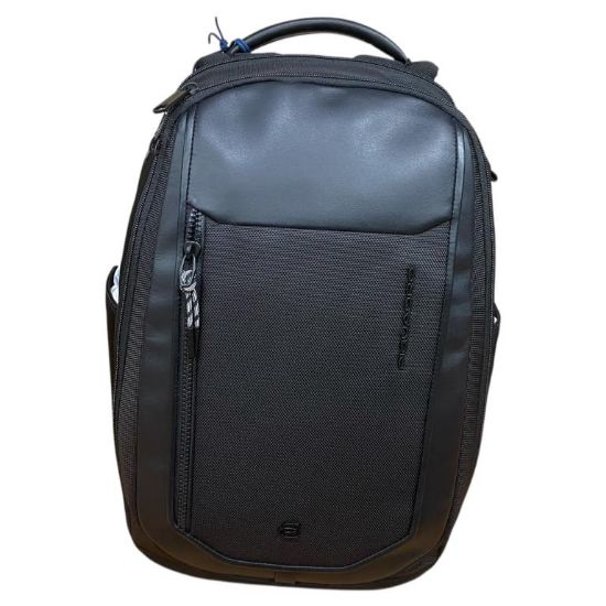Immagine di PIQUADRO ZAINO MEDIO Professionale TESSUTO E PELLE tasca pc 14" + ipad Nero CA6927S143