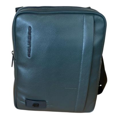 Immagine di PIQUADRO BORSELLO UOMO In Pelle TRACOLLA reg. / PORTA IPAD TASCHE ORGANIZZ Verde CA1816W137
