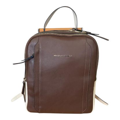 Immagine di PIQUADRO BORSA DONNA ZAINO Medio Professionale in pelle con 2 scomparti Marrone CA5566W92
