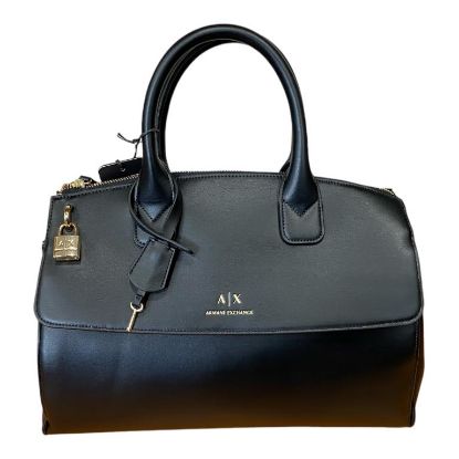 Immagine di ARMANI AX Shopper Grande a 2 manici da braccio con tracolla e tasche NERO XW382