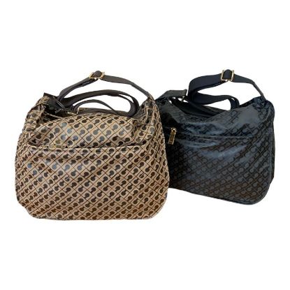 Immagine di GHERARDINI BORSA SACCA MEDIA da spalla TASCHE Esterne TRACOLLA nero/mar REG 0260